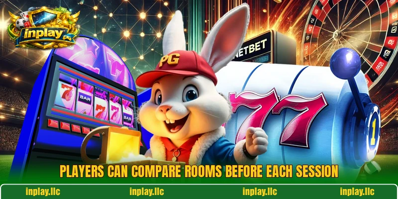 Players can compare rooms before each session