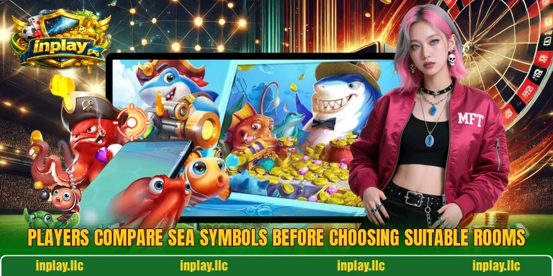 Players compare sea symbols before choosing suitable rooms